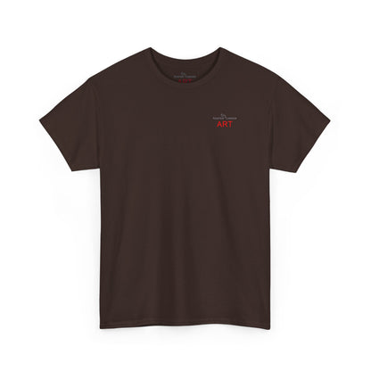 Unisex Heavy Cotton Tee - Motiv: Front Logo & Rückseite Lina, Neck Label