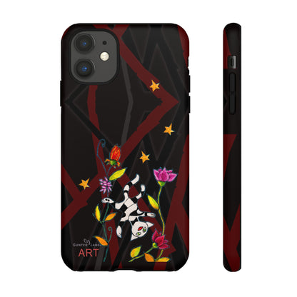 Tough Cases - iPhone - Motiv: Katze schwebt und Ranken, H 7,73 cm, Mikado3